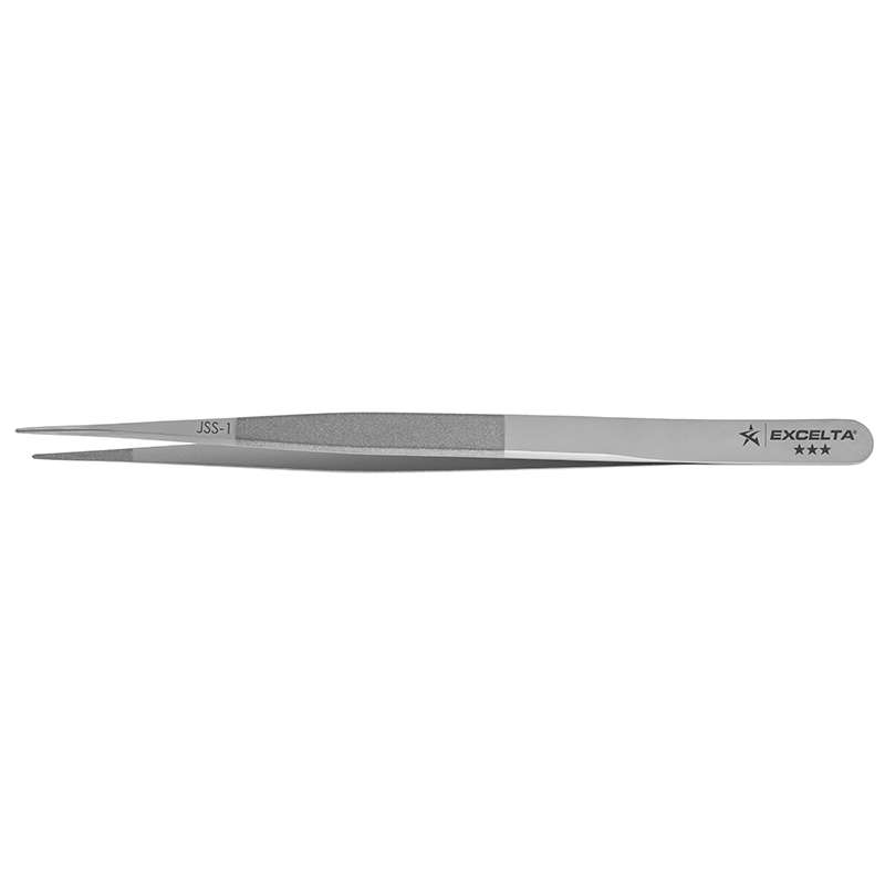 Forceps, Gemologist, .04" Tip, Stainless Steel, Star, Light Coated